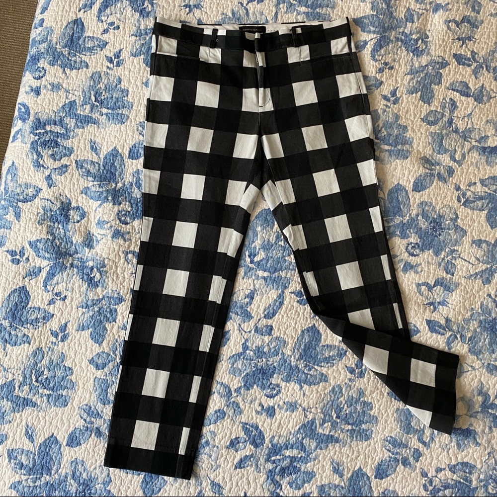 Gingham Cropped Pant - Size 8 - Picture 3 of 9